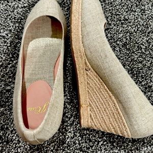 J Crew Metallic Gold espadrilles- Brand New